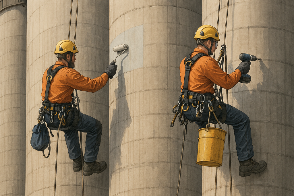 Rope Access Methods for Silo Maintenance & Repair